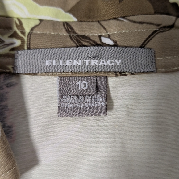 Ellen Tracy Green and Brown Floral Blazer - Picture 5 of 8